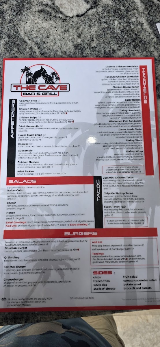 The Cave Bar & Grill Photo Menu 10