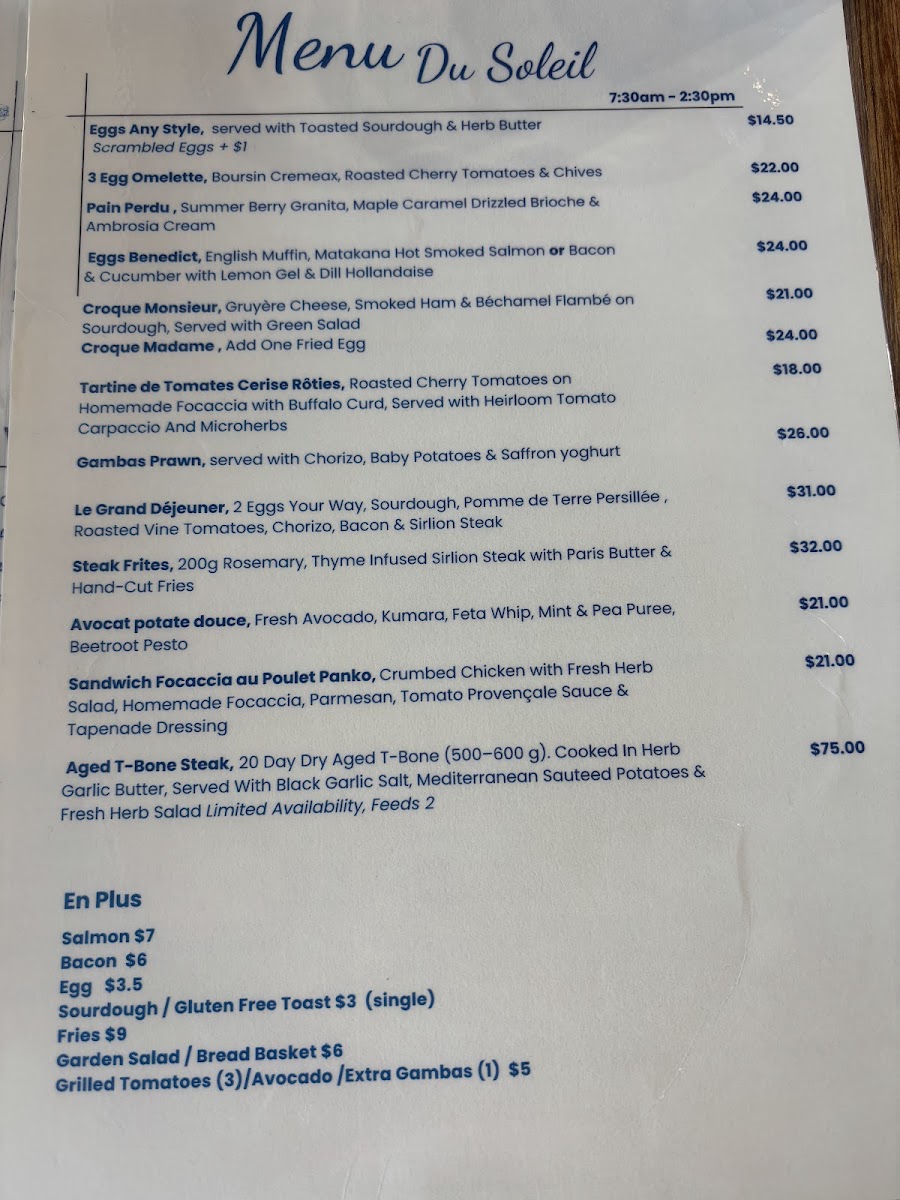 Little French Cafe Mt Albert Photo Menu 10