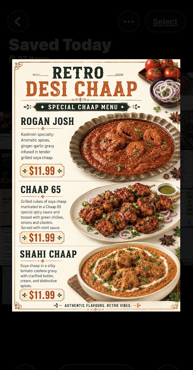 Retro Indian Grill Photo Menu 8