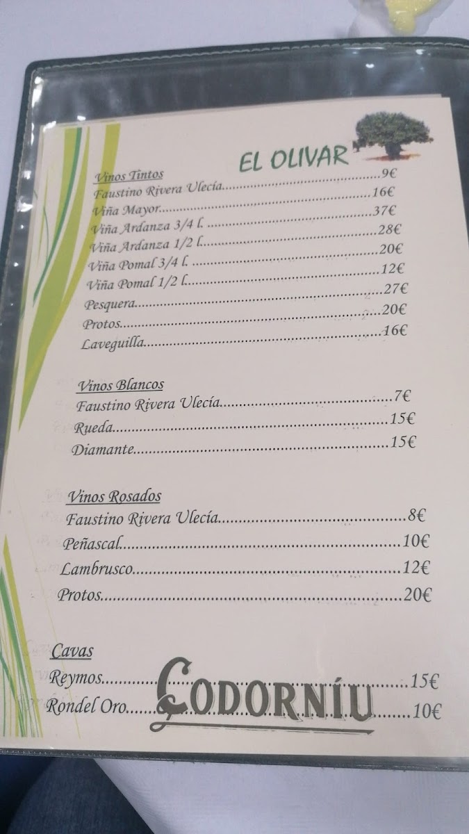 Restaurante El Olivar Photo Menu 1