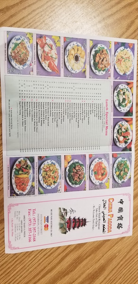 China Pagoda Halal Restaurant Photo Menu 6