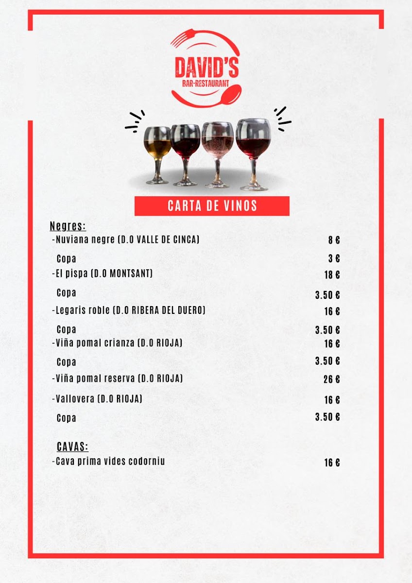 Bar Restaurant David's Photo Menu 3