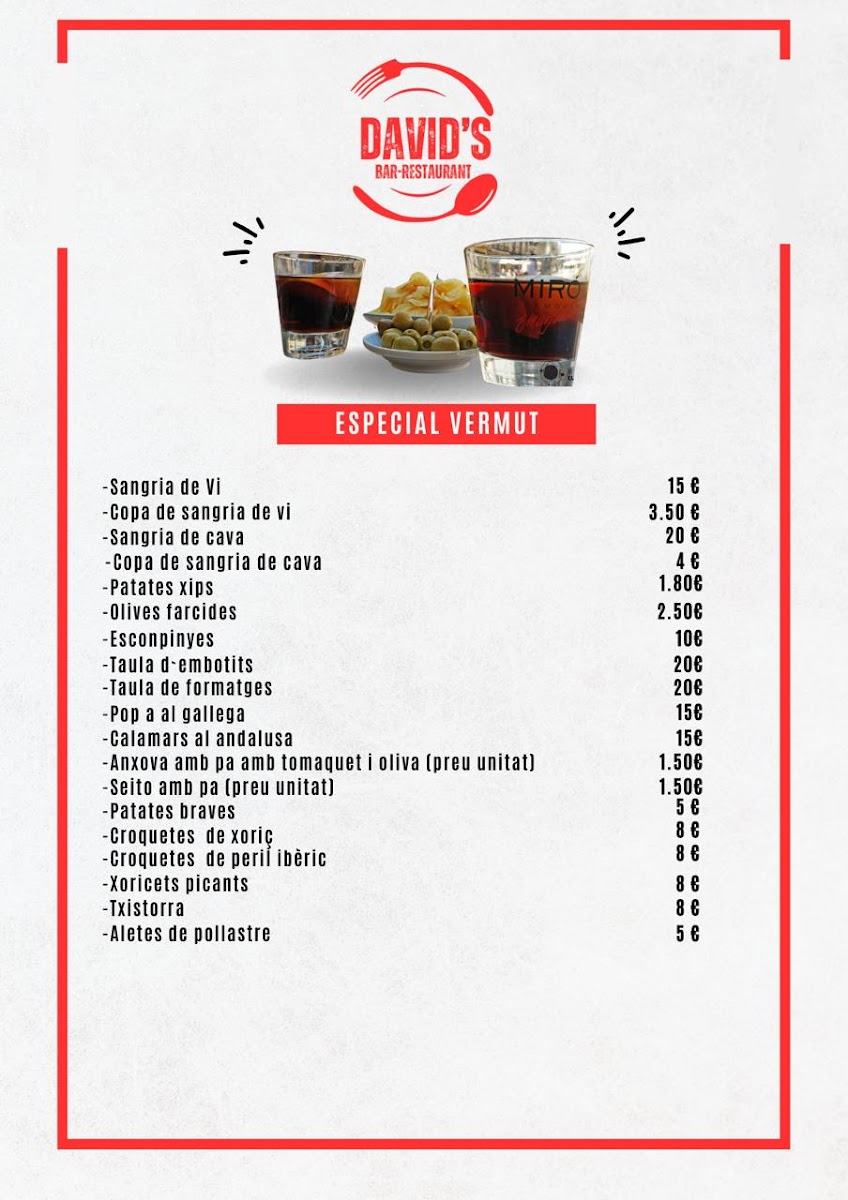 Bar Restaurant David's Photo Menu 5