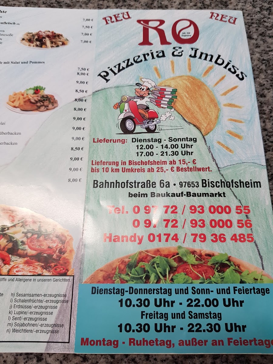 Ro - Pizza, Pasta, Doner Photo Menu 3