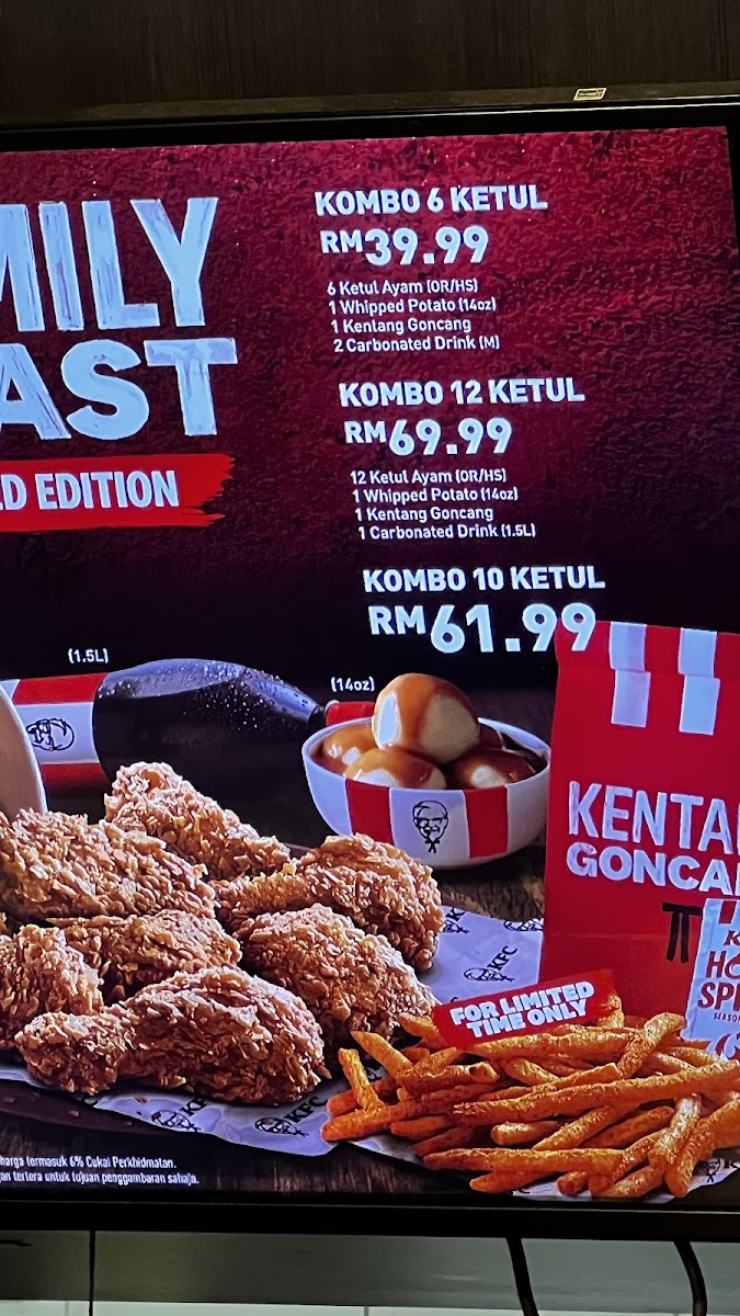 KFC JB Sentral Photo Menu 3