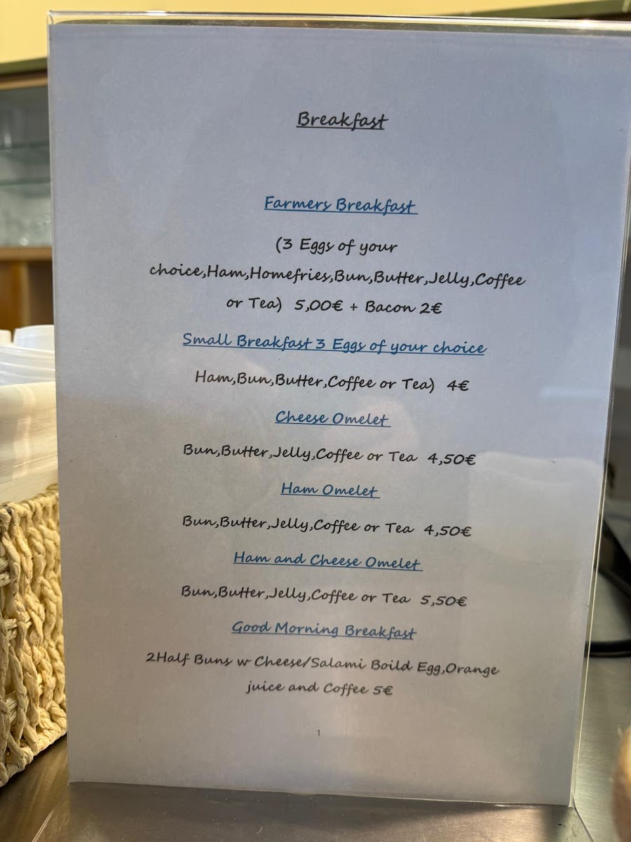 German Canteen Photo Menu 1