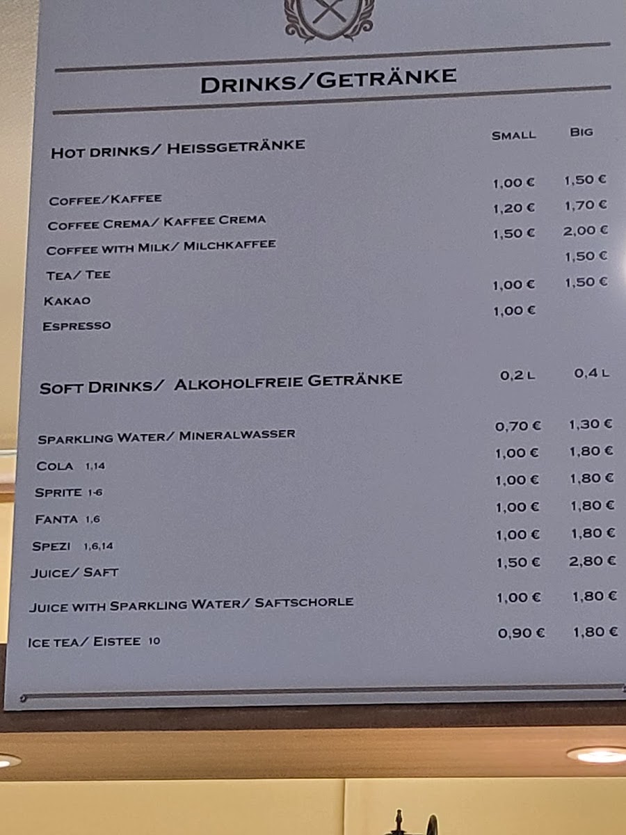 German Canteen Photo Menu 3