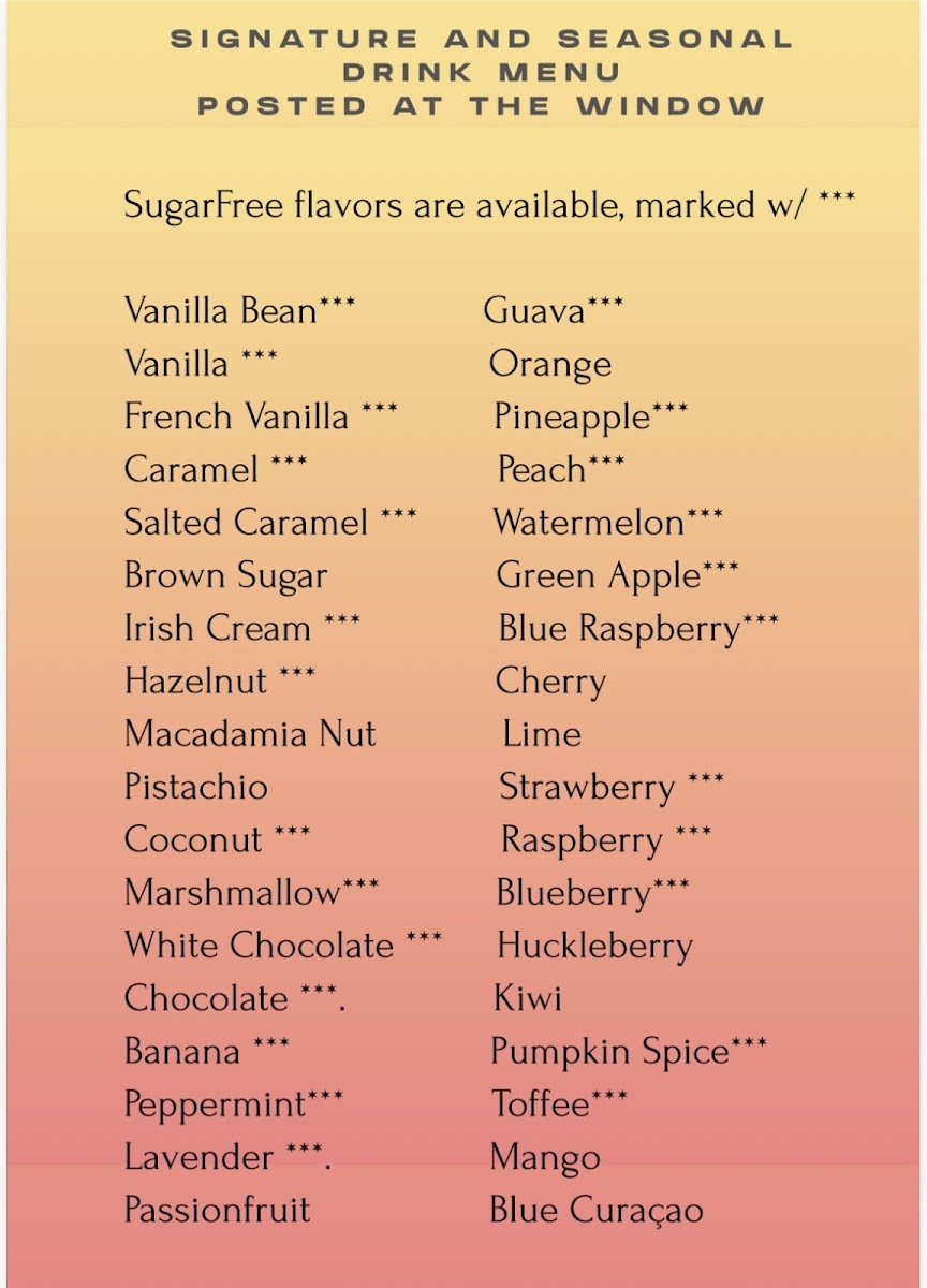 Mena Coffee Company Drive-Thru Photo Menu 2