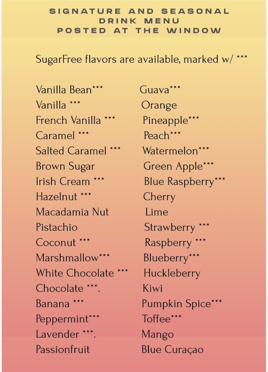 Mena Coffee Company Drive-Thru Photo Menu 3