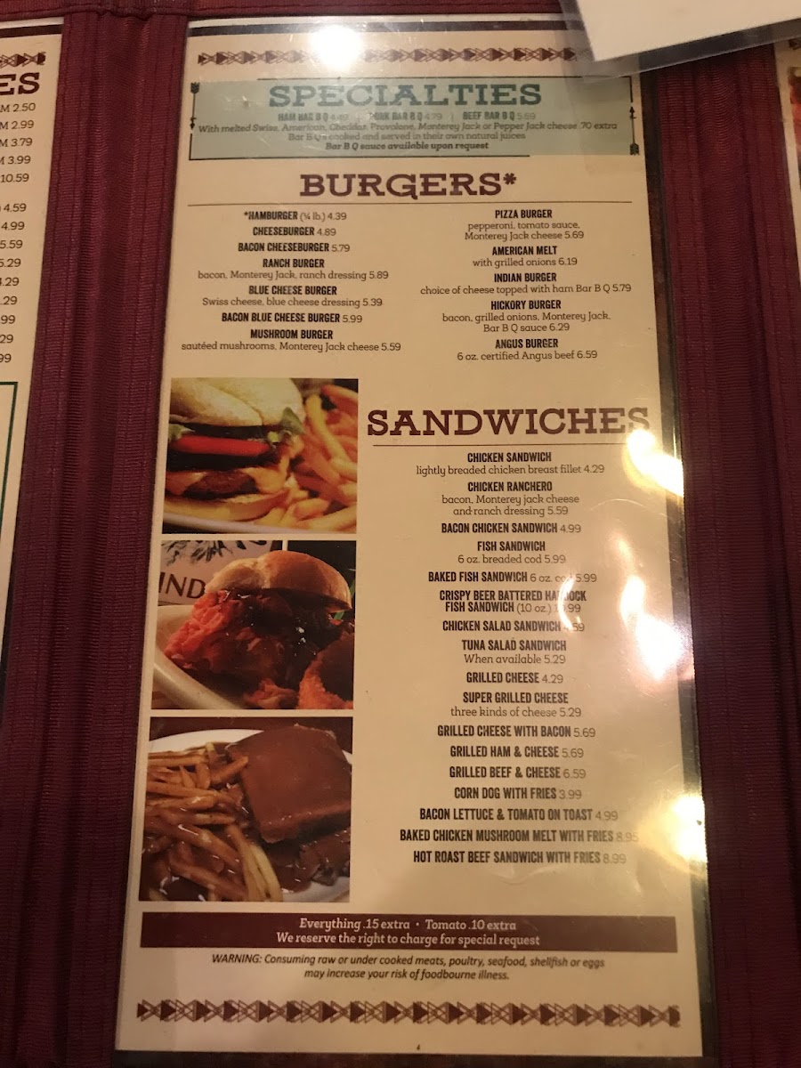 Wooden Angel Restaurant Photo Menu 5