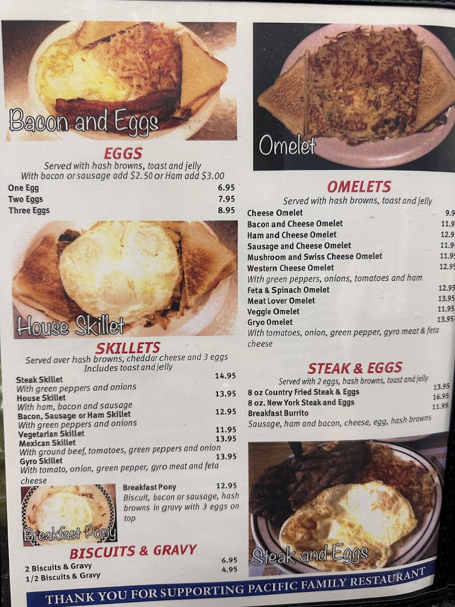 Pacific Family Restaurant Photo Menu 3