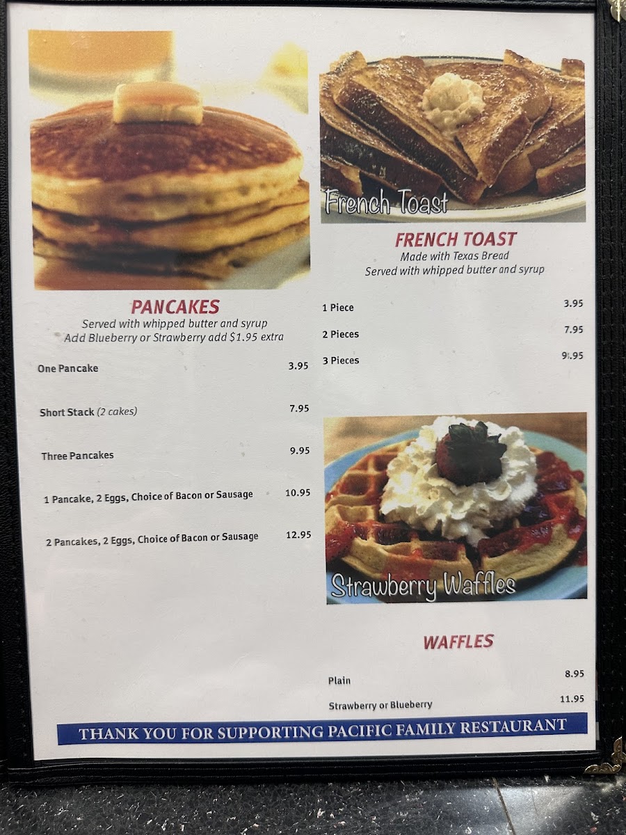 Pacific Family Restaurant Photo Menu 5