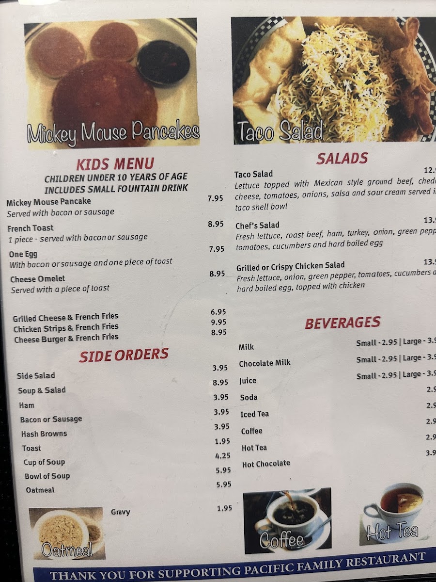 Pacific Family Restaurant Photo Menu 6