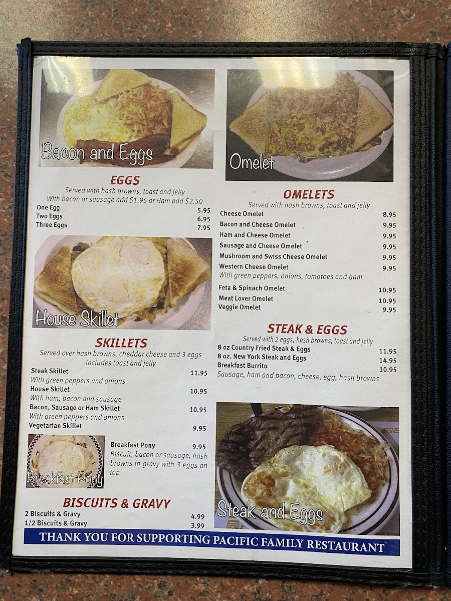 Pacific Family Restaurant Photo Menu 9