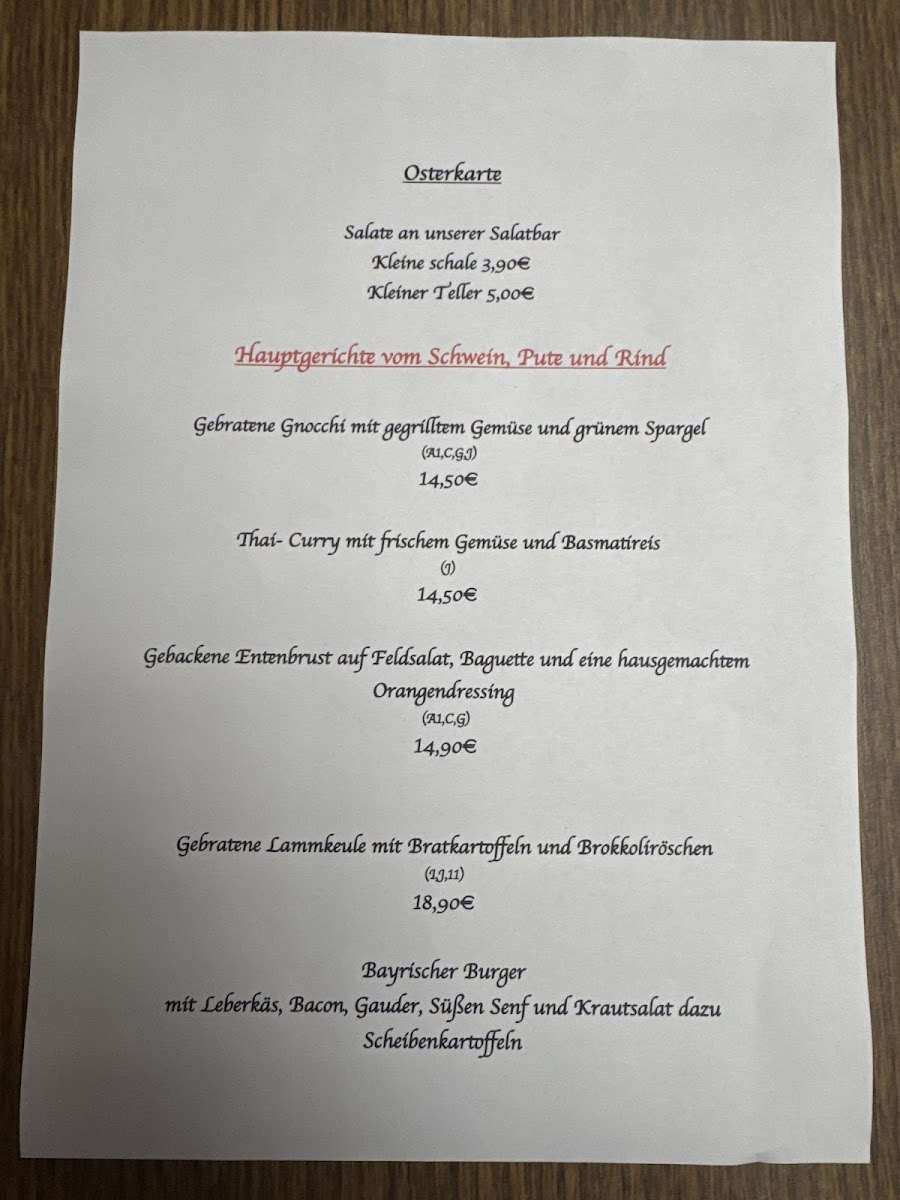 Zum Falkenheim Photo Menu 3