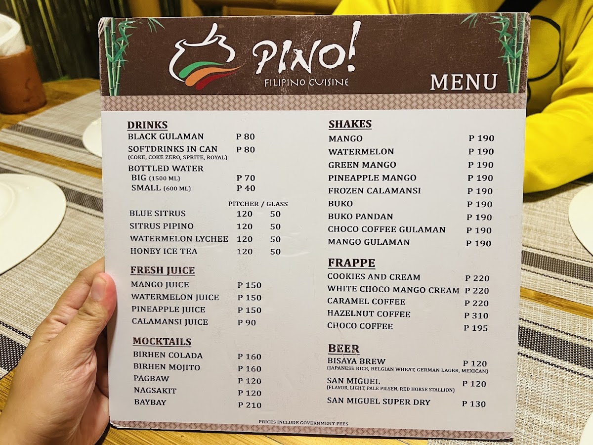 Pino Talamban Photo Menu 3