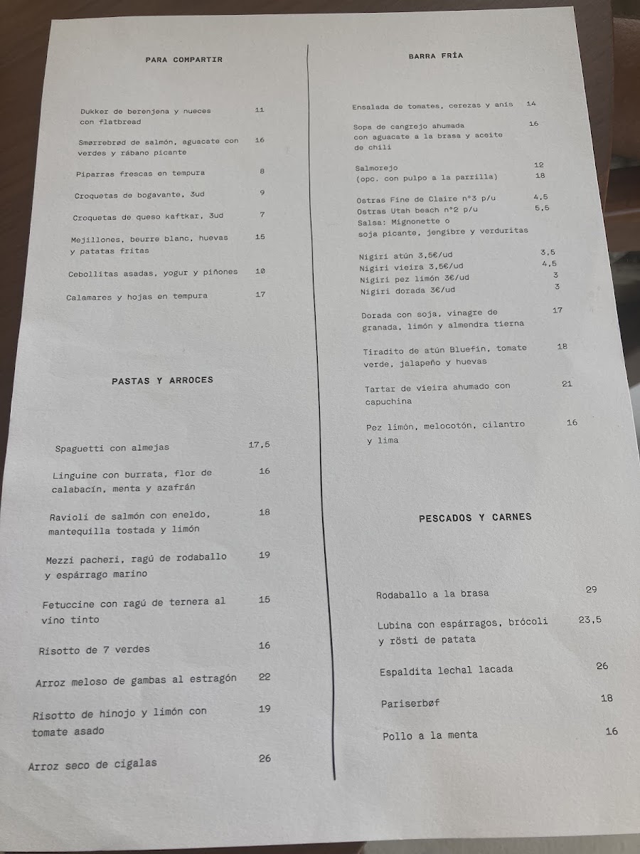 FiskeBar Barcelona Photo Menu 3