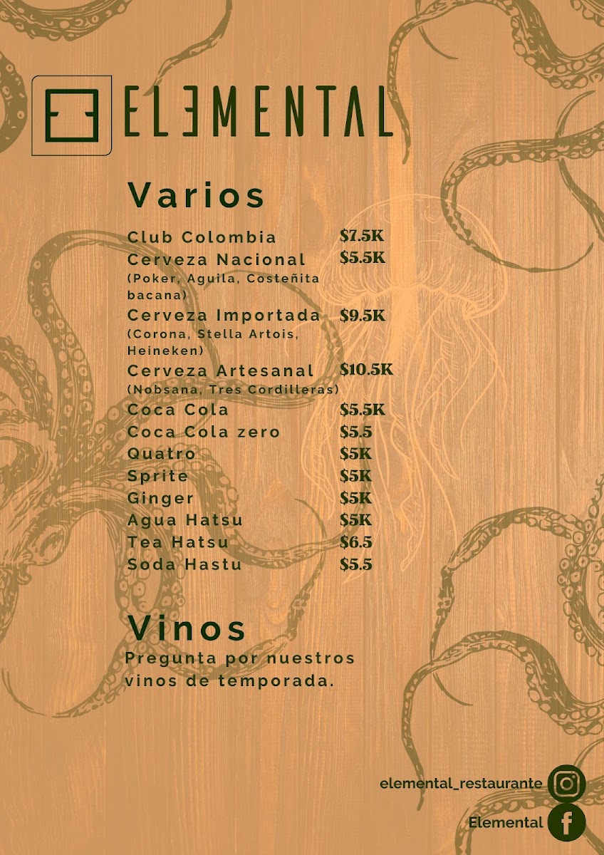 Restaurante Elemental Photo Menu 10