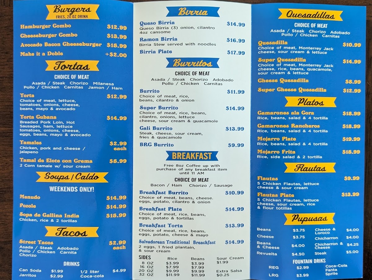 Mr. Burrito Photo Menu 1