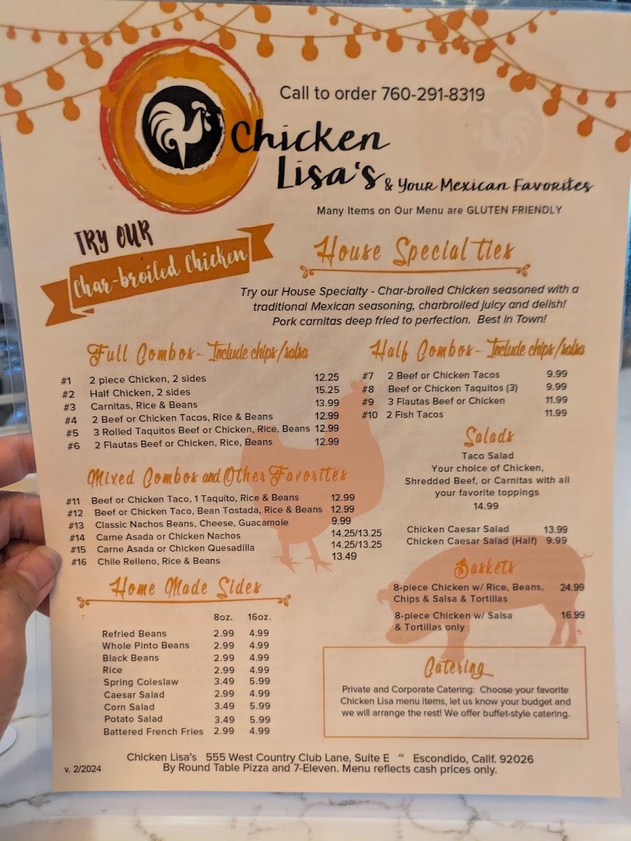 Chicken Lisa's and Your Mexican Favorites Photo Menu 3