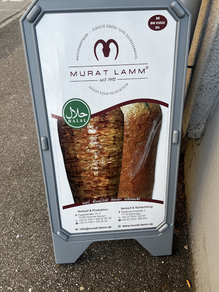 Urbach's Kebaphaus Photo Menu 1