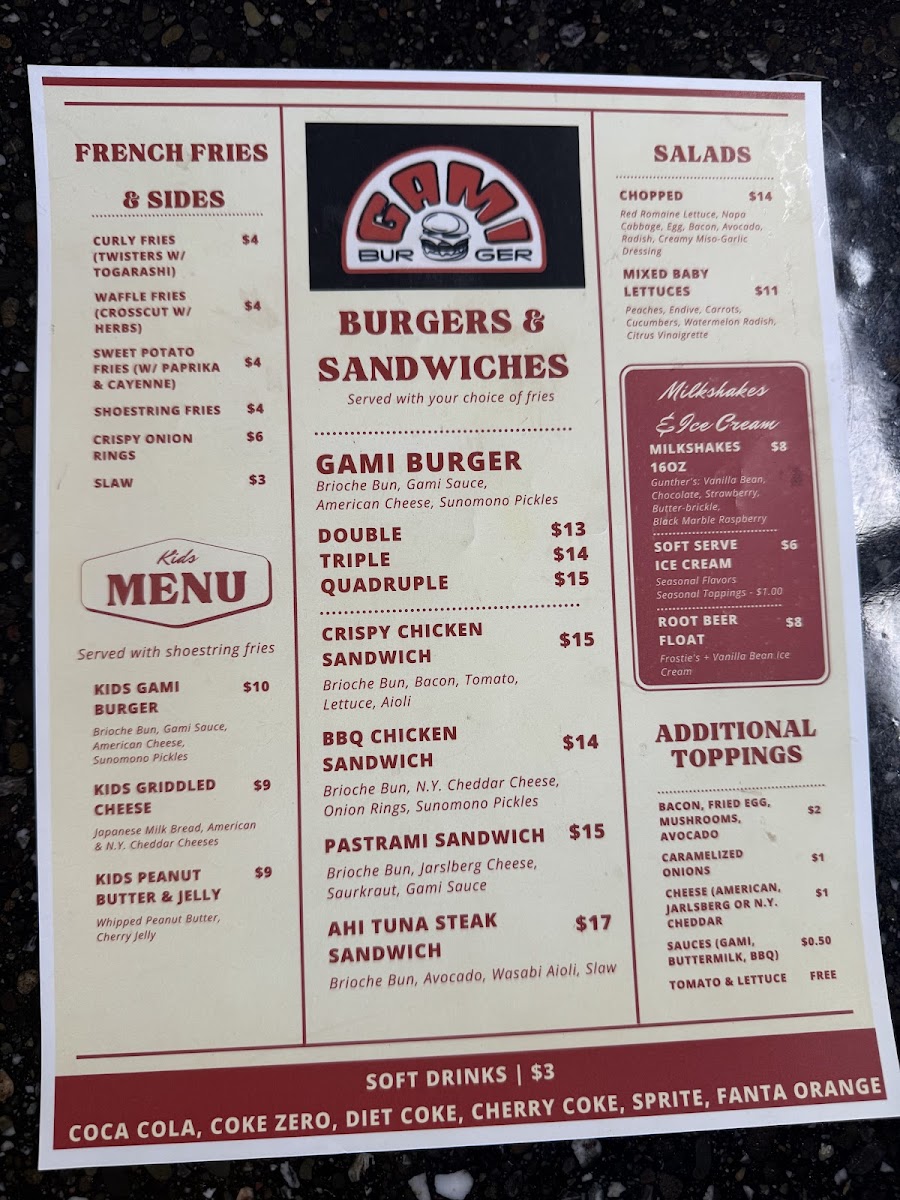 Gami Burger Photo Menu 10