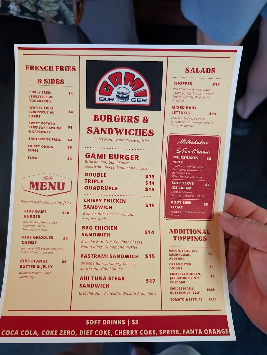 Gami Burger Photo Menu 8
