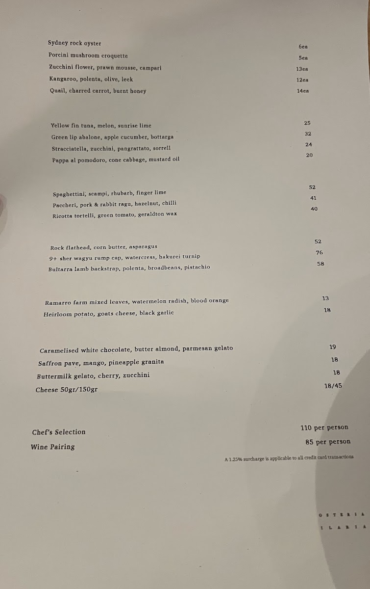 Osteria Ilaria Photo Menu 6