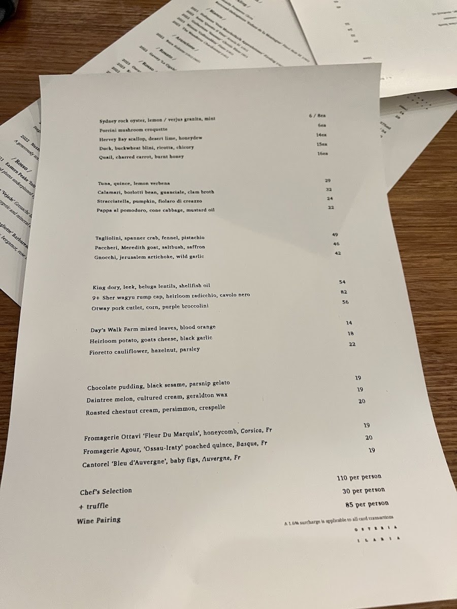 Osteria Ilaria Photo Menu 8