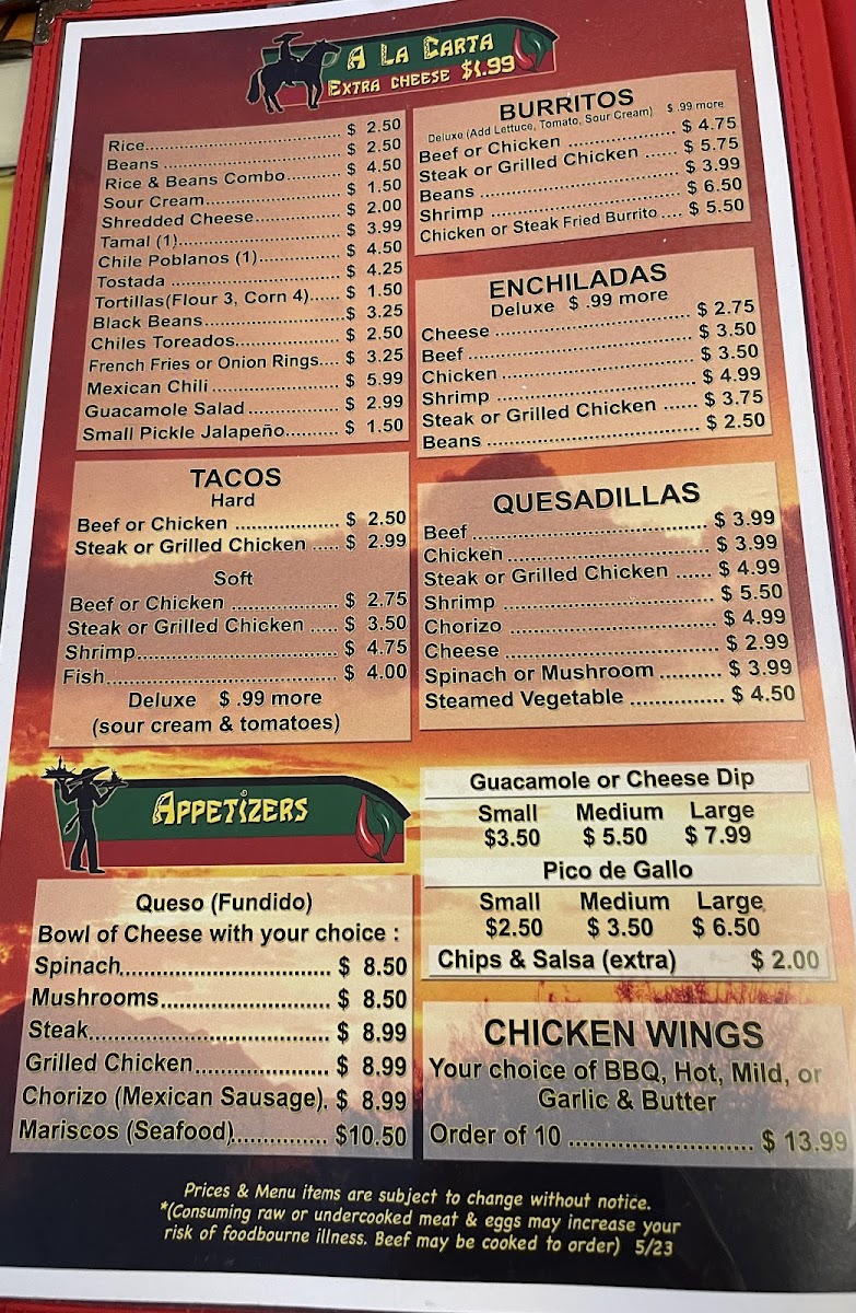 El Charro Mexican Grill Photo Menu 3