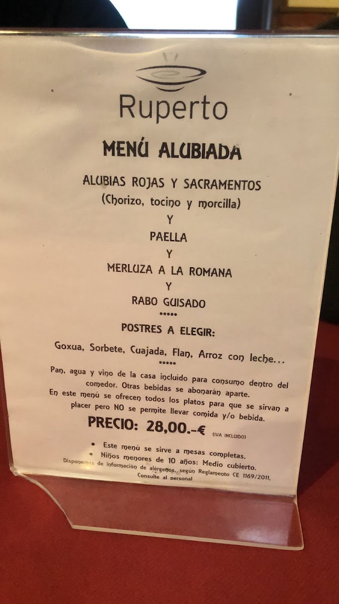 RESTAURANTE RUPERTO Photo Menu 1