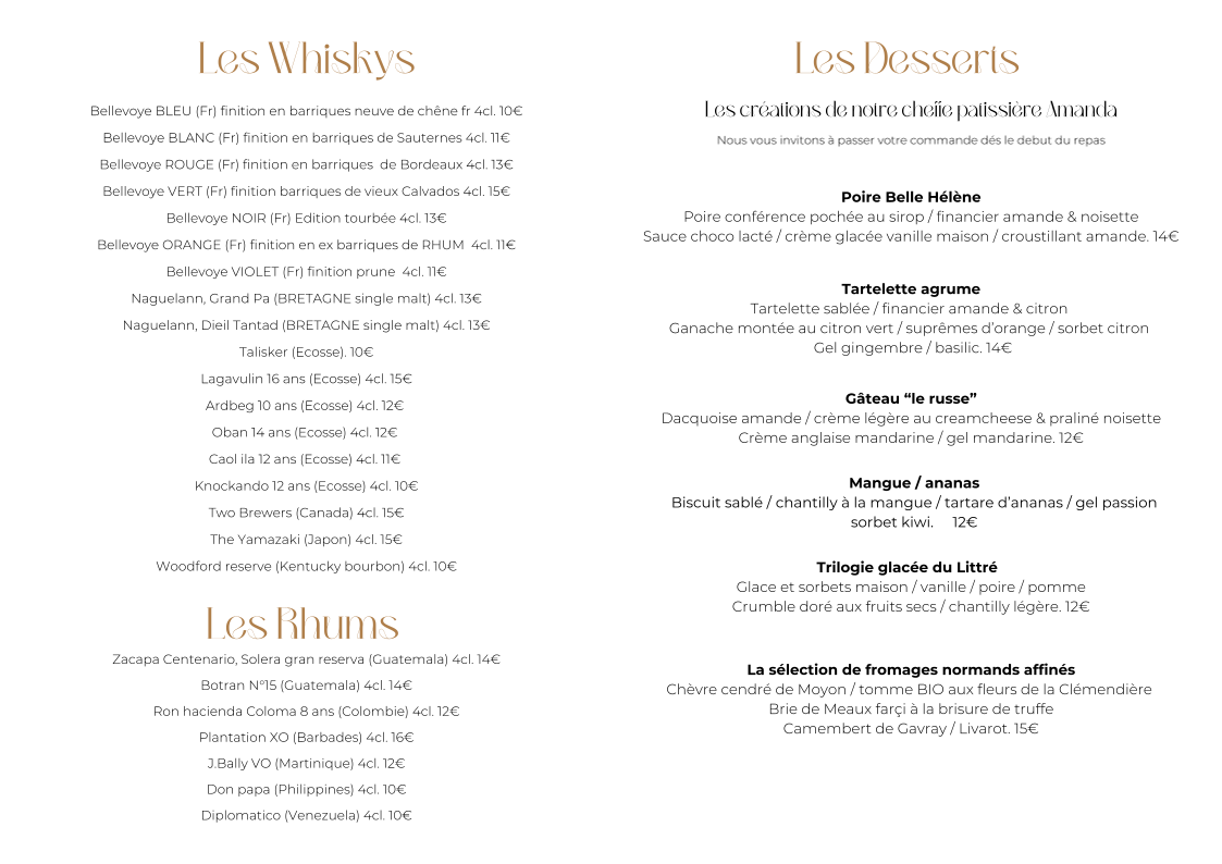 Le Littré Photo Menu 8