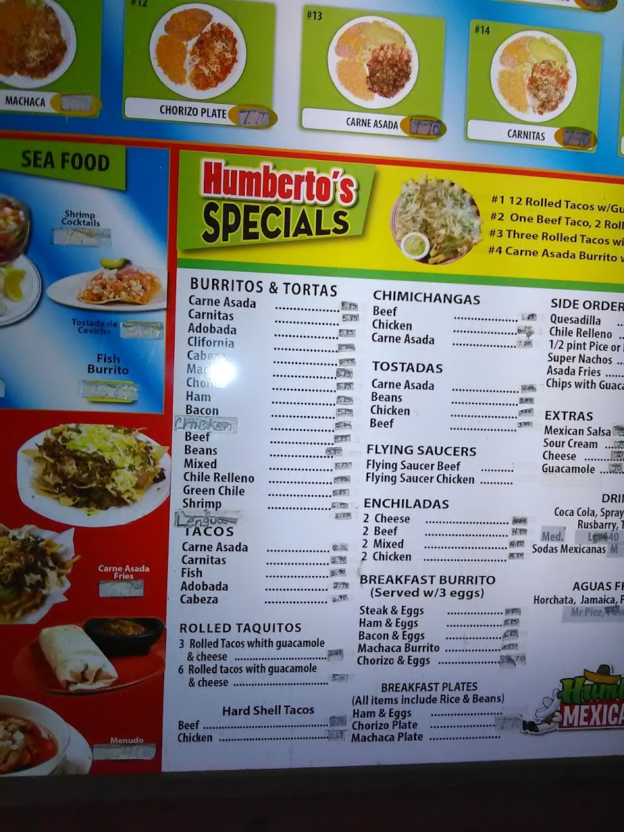 Humberto's Mexican Food Photo Menu 10