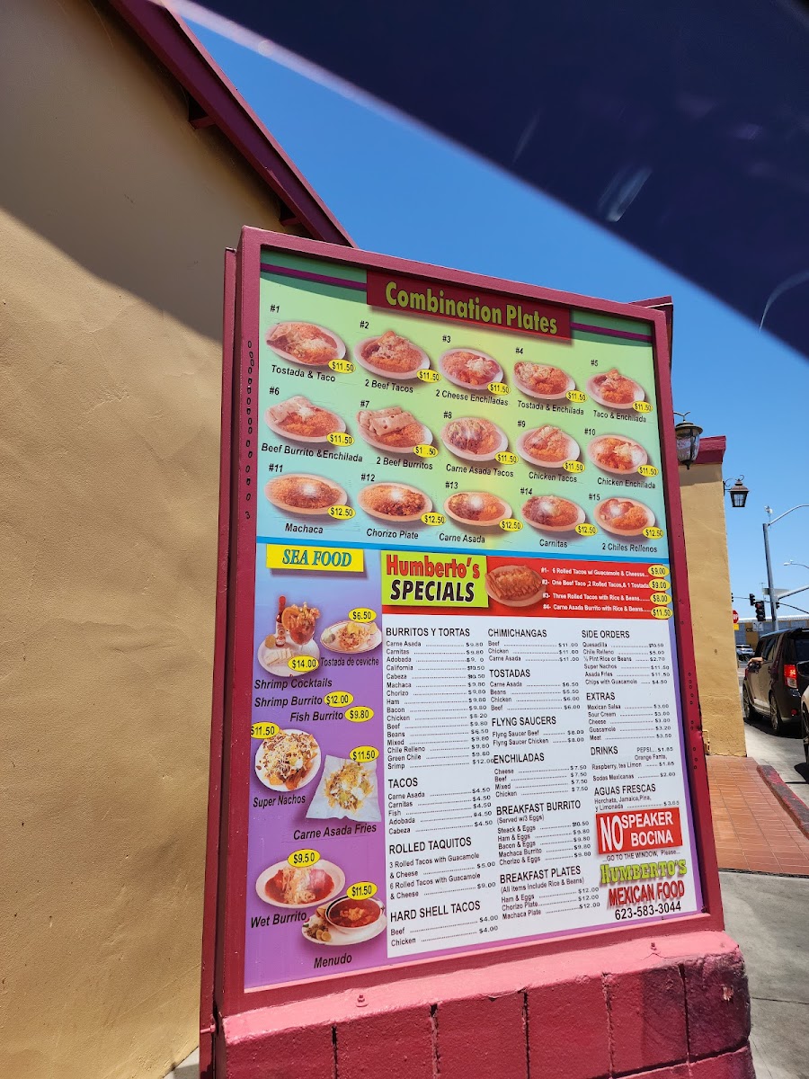 Humberto's Mexican Food Photo Menu 3