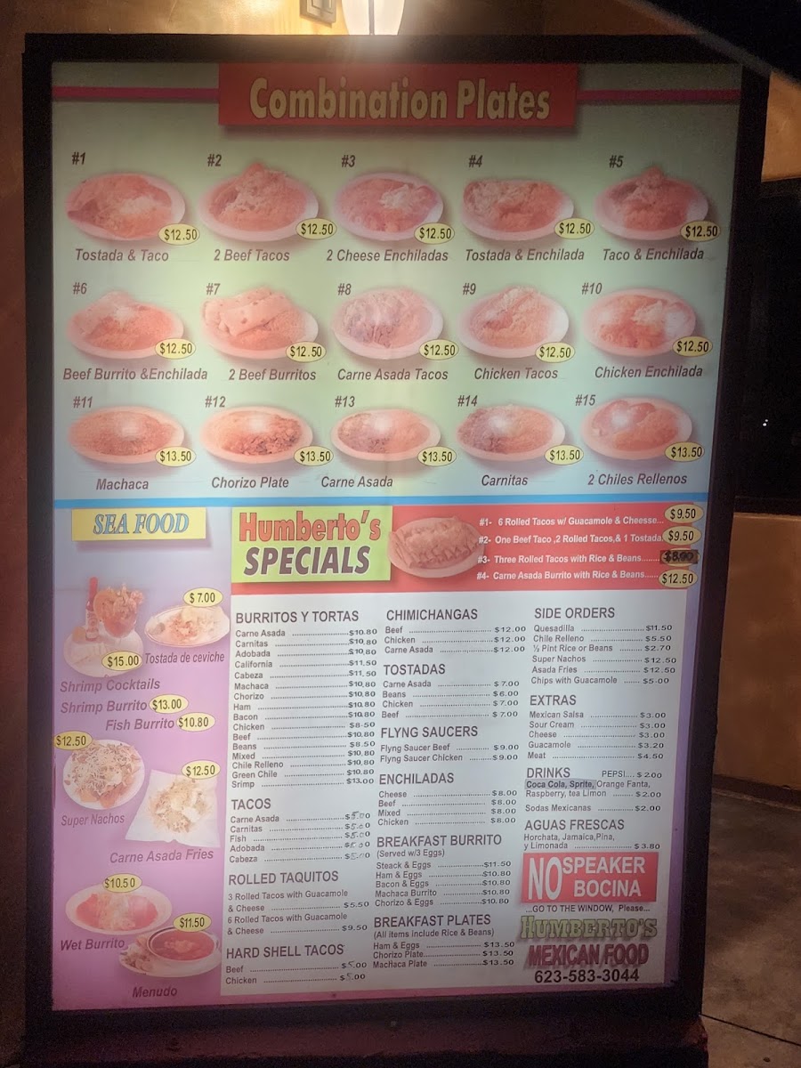 Humberto's Mexican Food Photo Menu 5