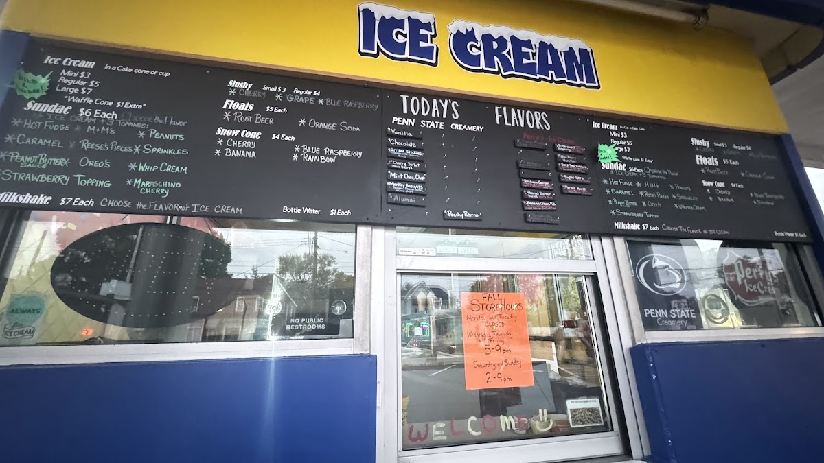 Smiley's Ice Cream Photo Menu 1
