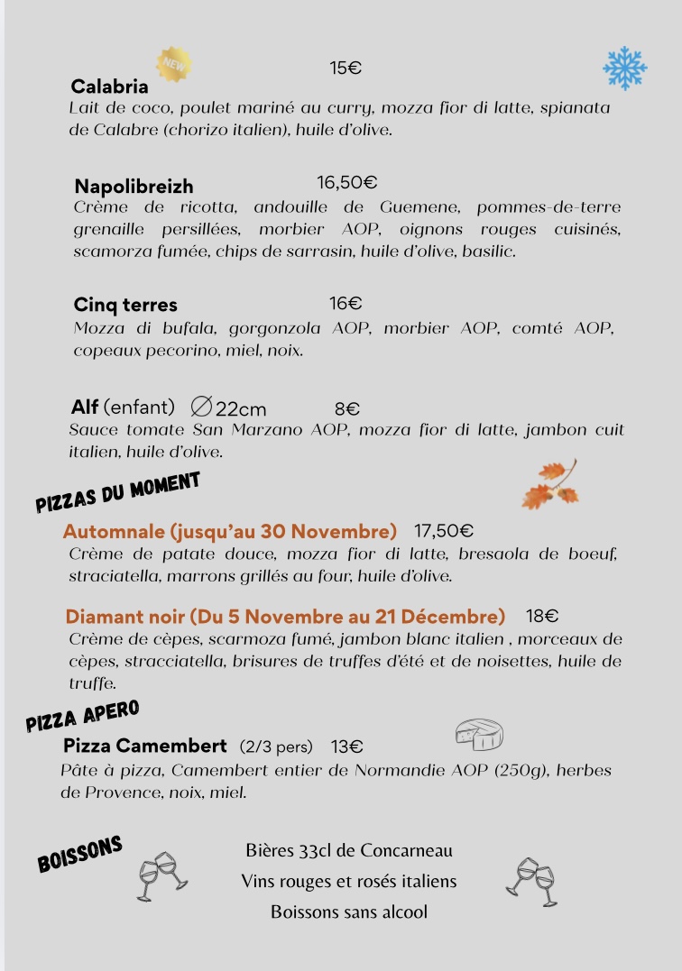 Napolibreizh pizzeria Photo Menu 1
