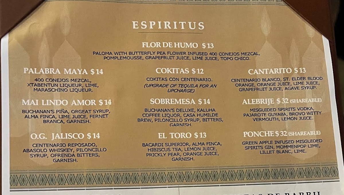 Ofrenda Cantina Y Cocina Photo Menu 1