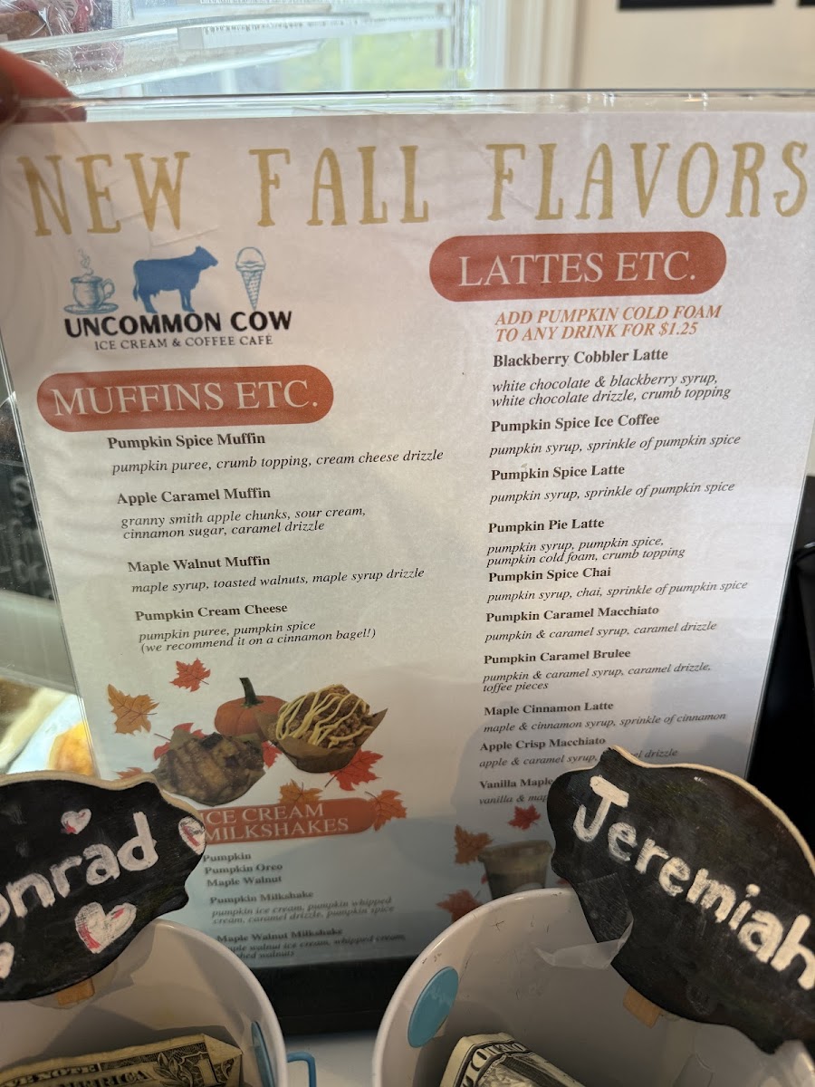 Uncommon Cow Photo Menu 4