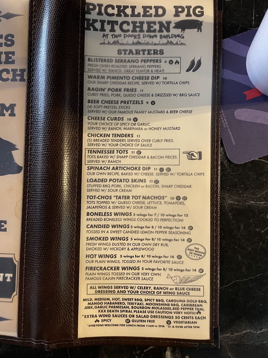 The Pickled Pig Kitchen Photo Menu 4