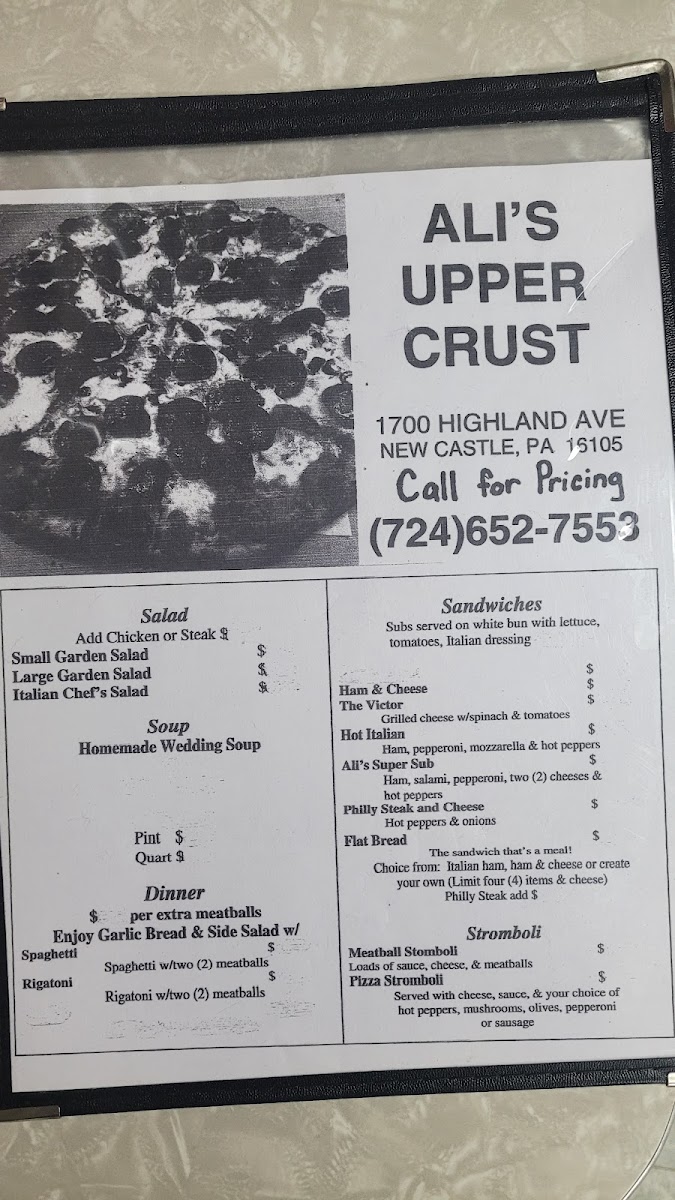 Ali’s Upper Crust Photo Menu 3