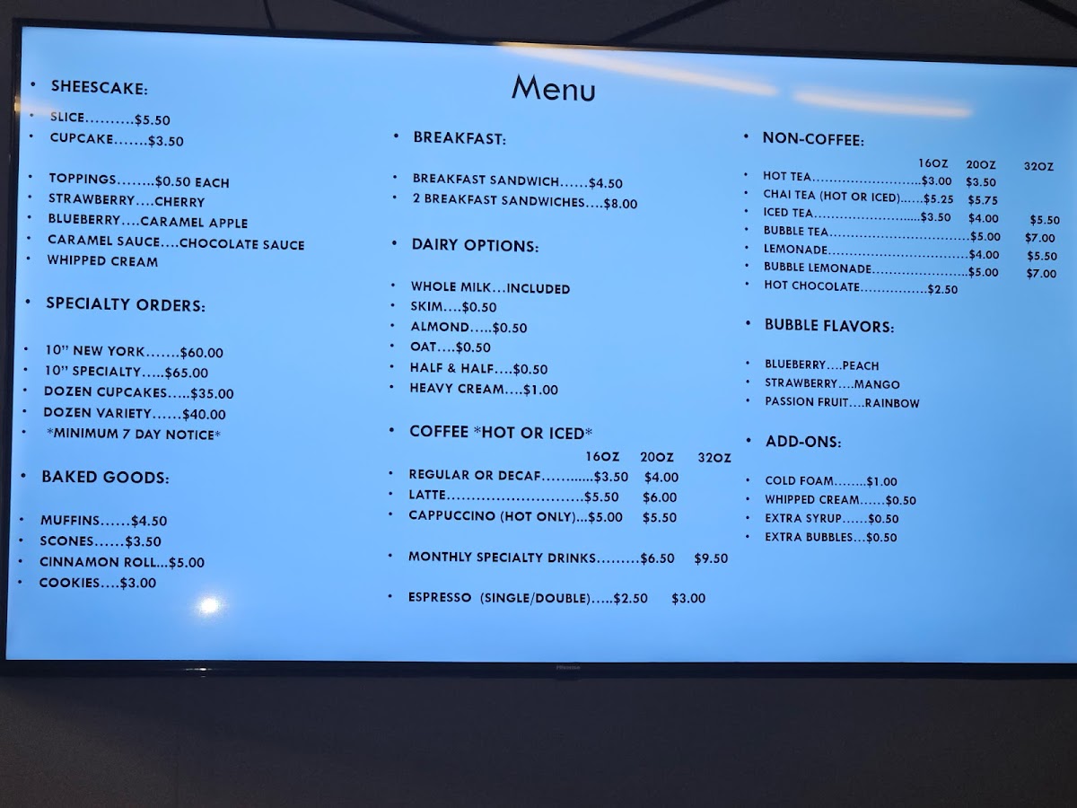 Sheescakes'N More Photo Menu 1