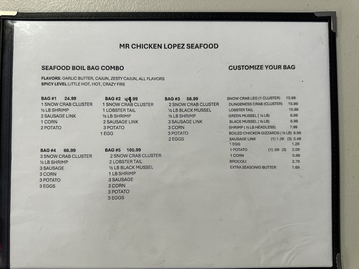 Mr chicken lopez seafood Photo Menu 2