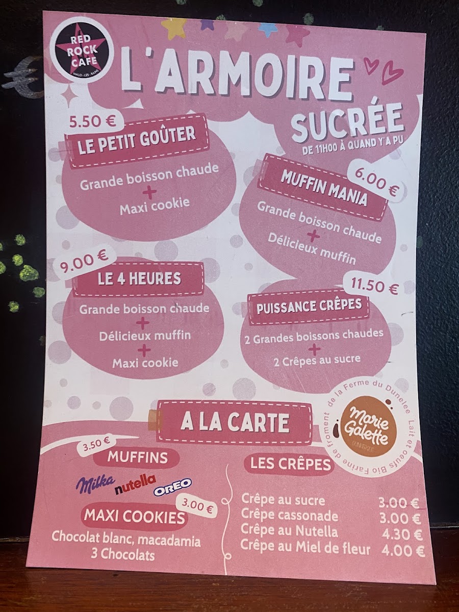 RED ROCK CAFE - DUNKERQUE Photo Menu 2