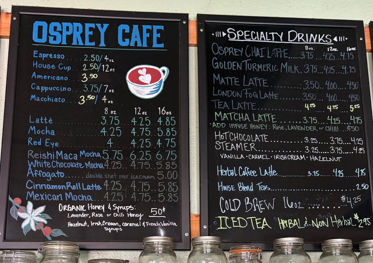 Osprey Café Photo Menu 1