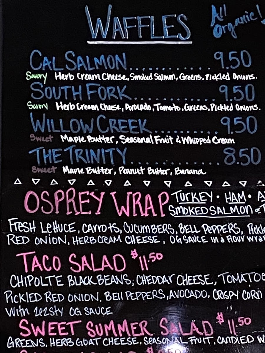 Osprey Café Photo Menu 10