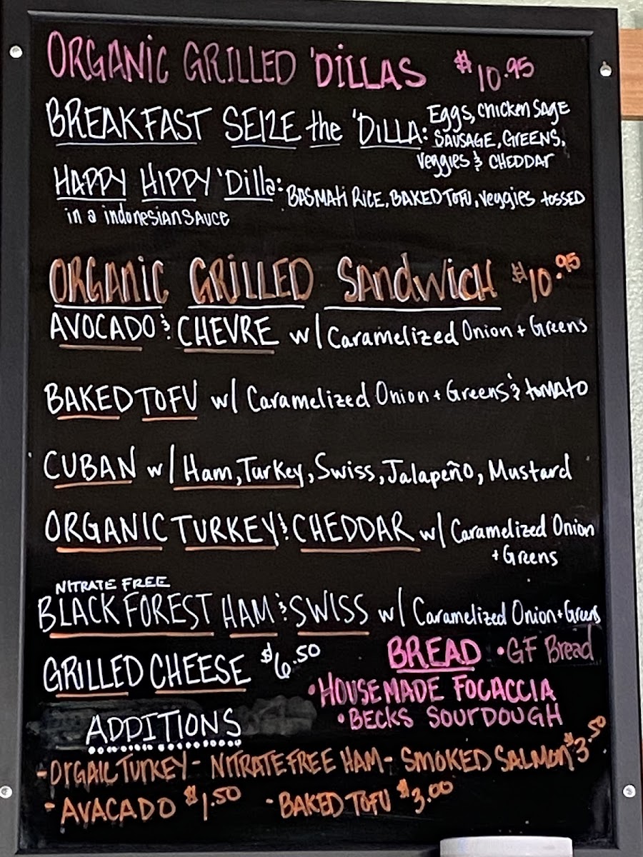 Osprey Café Photo Menu 3