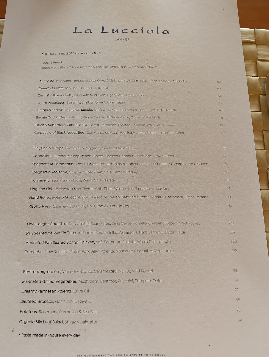 La Lucciola Photo Menu 3