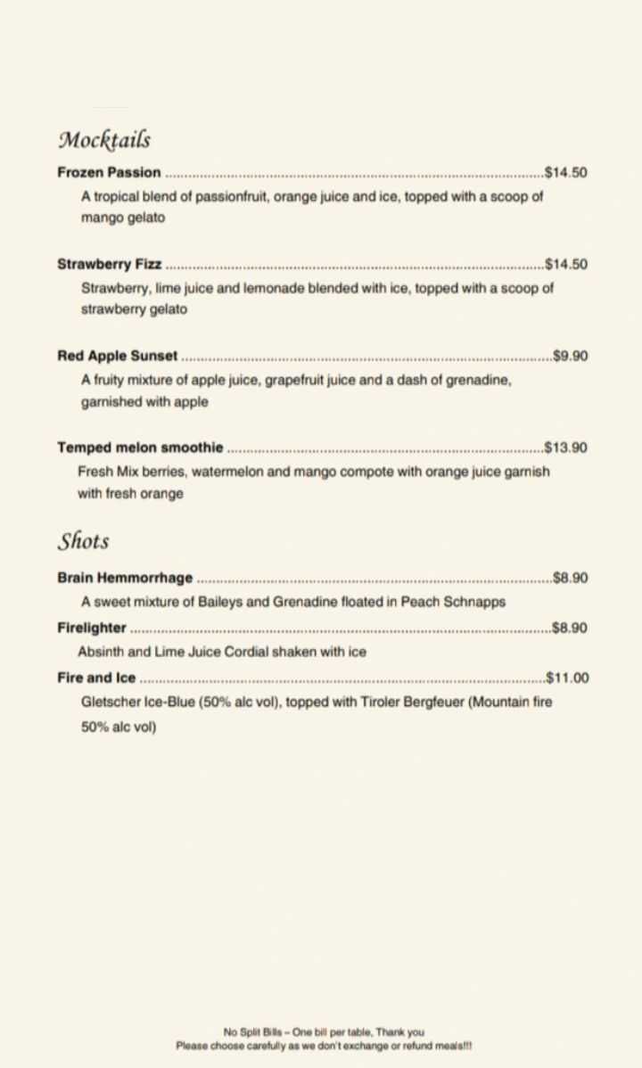 Bohemian Euro Restaurant Photo Menu 3
