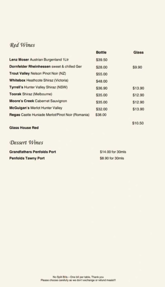 Bohemian Euro Restaurant Photo Menu 4